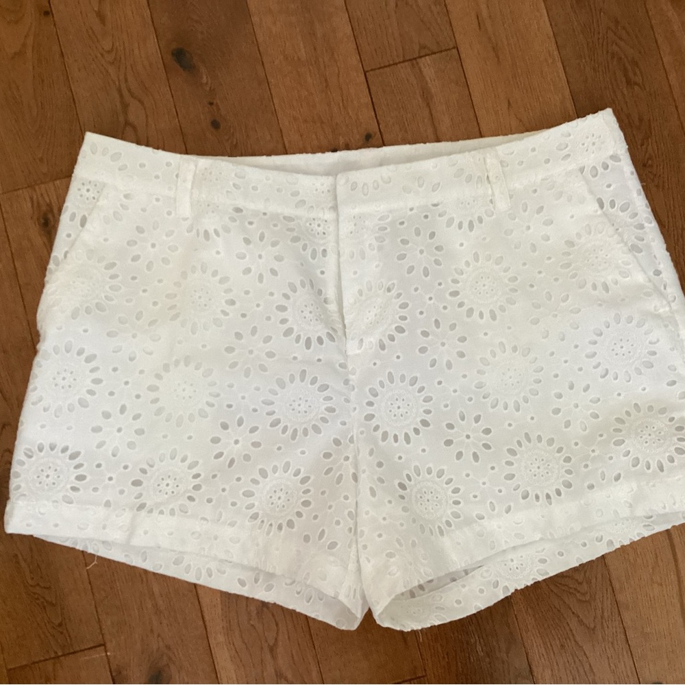 White Eyelet Women's Shorts